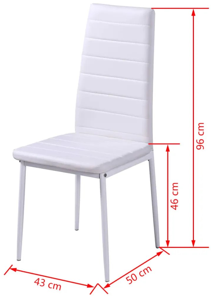 vidaXL Σετ Τραπεζαρίας Πέντε Τεμαχίων Μαύρο/Άσπρο