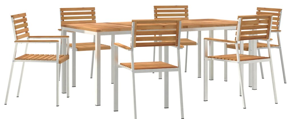 vidaXL Σετ Τραπεζαρίας Κήπου 7 pcs