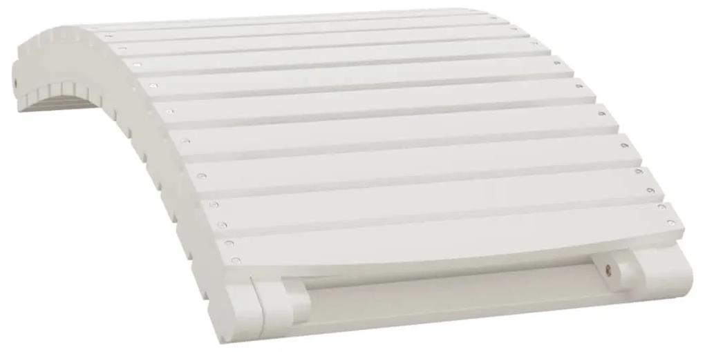 Ξαπλώστρες 2 τεμ. Λευκές 184x55x64 εκ. από Μασίφ Ξύλο Ακακίας - Λευκό