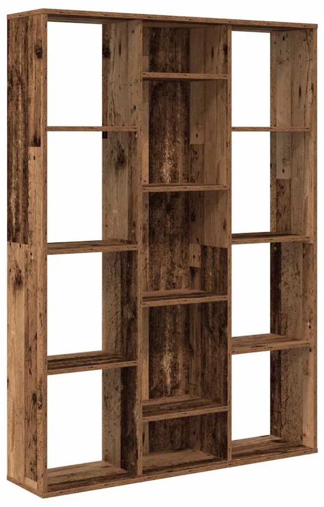 vidaXL Διαχωριστικό/Βιβλιοθήκη Παλιό Ξύλο 100x24x140εκ από Μοριοσανίδα