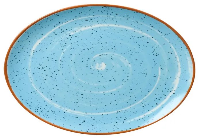 Πιατέλα Πορσελάνης Οβάλ Aegean Blue 36εκ. Ν. 4268 - DOT