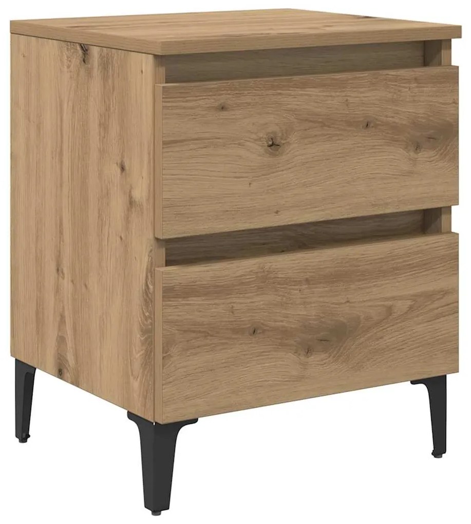 vidaXL Κομοδίνο artisan δρυς 40 x 35 x 50 εκ. Επεξεργασμένο ξύλο