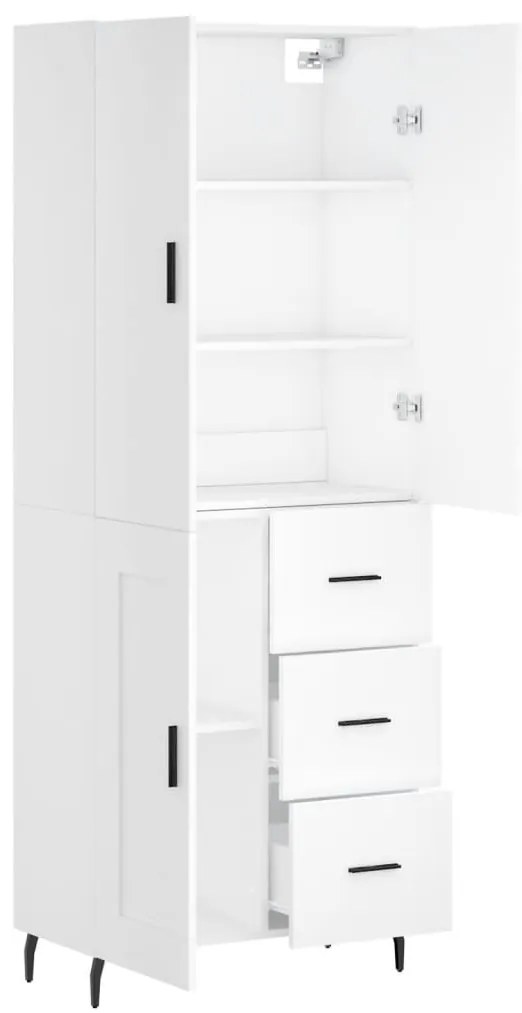 vidaXL Ντουλάπι Λευκό 69,5x34x180 εκ. από Επεξεργασμένο Ξύλο