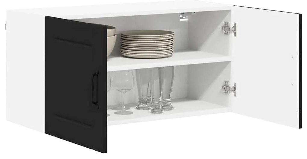 vidaXL Ντουλάπα Κουζίνας Μαύρο 80 x 31 x 40 εκ Επεξεργασμένο ξύλο