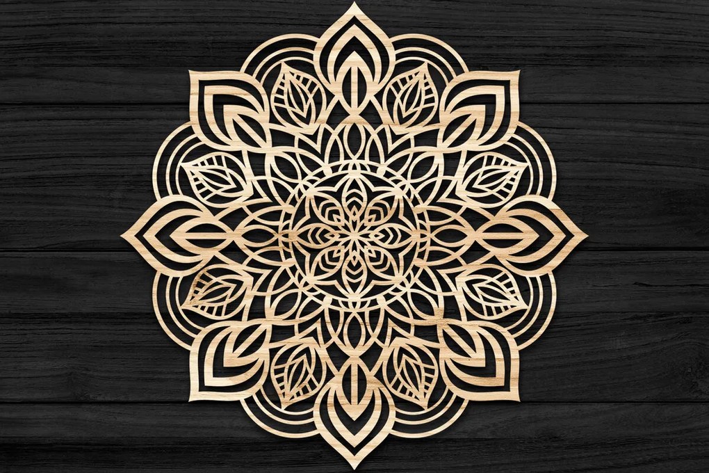 Intra απο ξύλο plywood 3mm-4mm πάχος Τρισδιάστατη Mandala Δίασταση 30x30 cm INTRAFABR-73584102