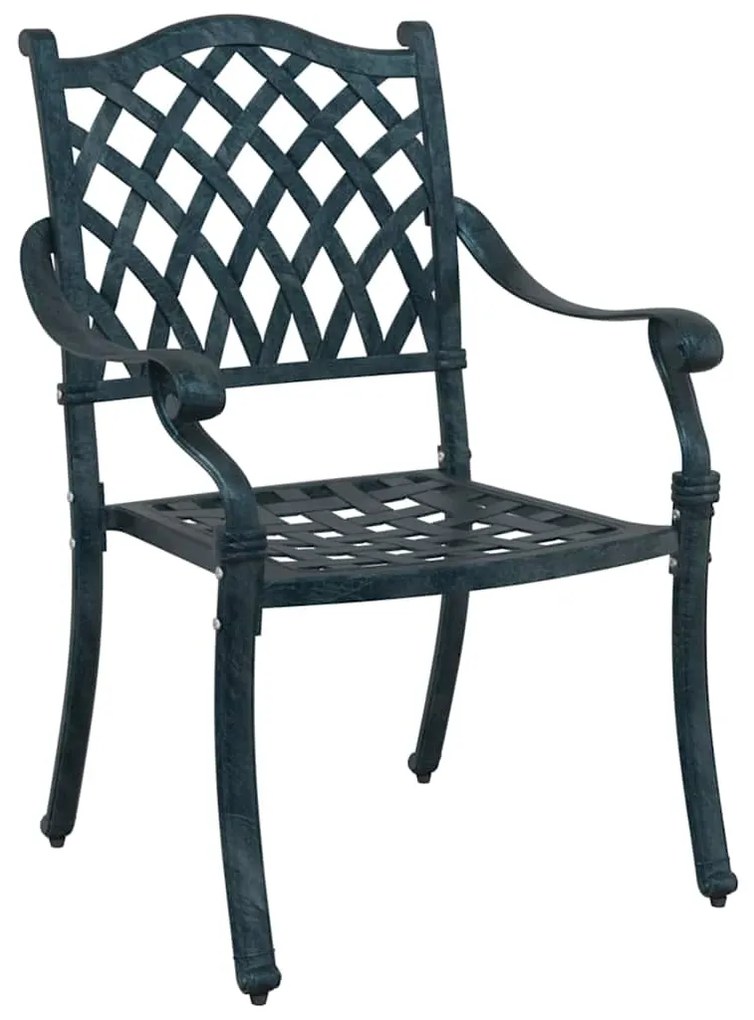 vidaXL Καρέκλα Κήπου 2 pcs Πράσινο 55 x 56.5 x 91εκ Αλουμίνιο
