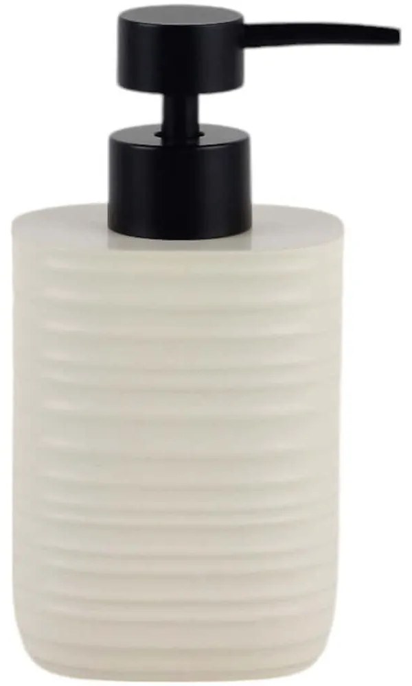 Δοχείο Κρεμοσάπουνου Ριγέ 845156 8,1x8,1x16,9cm Beige Ankor Πολυέστερ