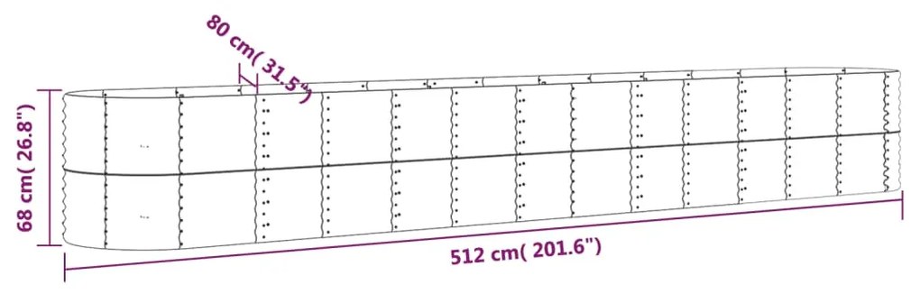 ΖΑΡΝΤΙΝΙΕΡΑ ΑΣΗΜΙ 512X80X68 ΕΚ. ΑΤΣΑΛΙ ΜΕ ΗΛΕΚΤΡ. ΒΑΦΗ ΠΟΥΔΡΑΣ 318977