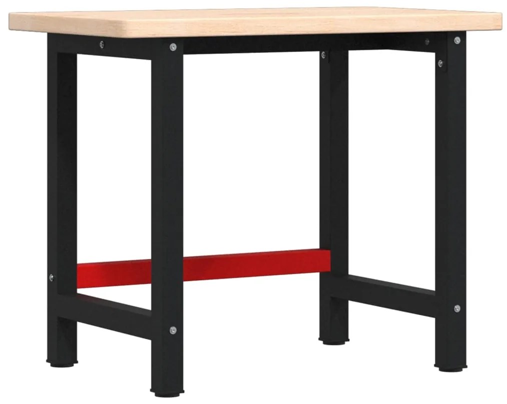 vidaXL Πάγκος Εργασίας Ορθογώνιος 100x60x83 εκ. από Μασίφ Ξύλο Δρυός