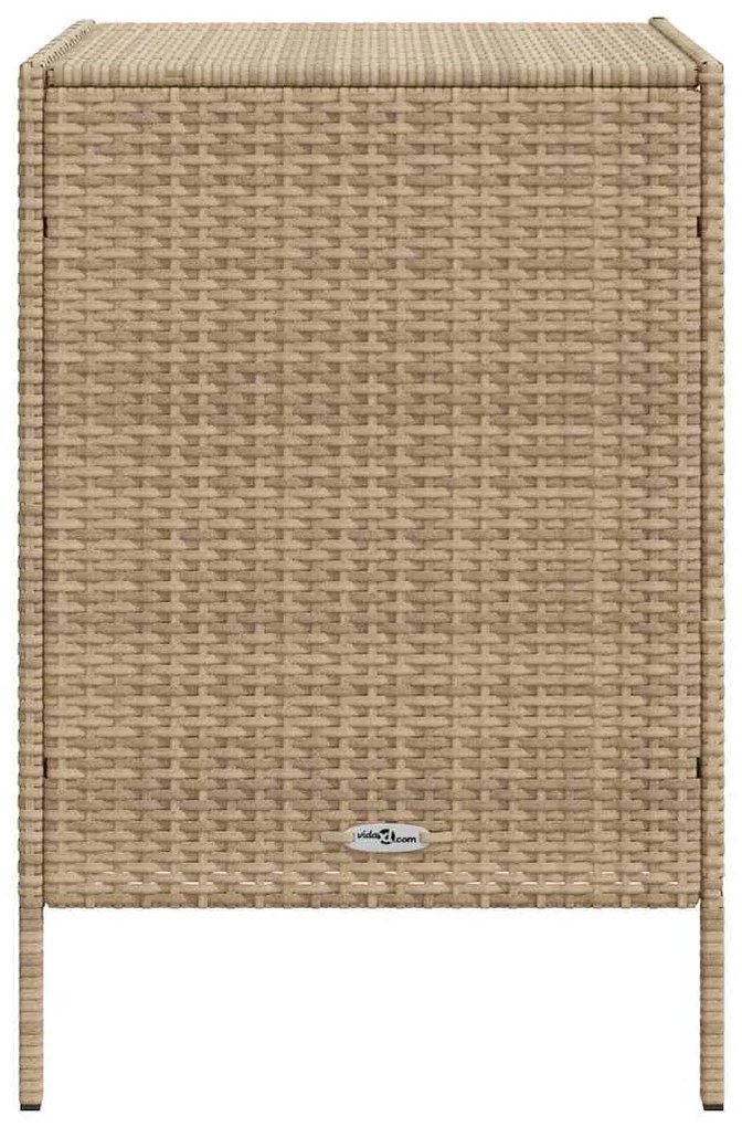 vidaXL Ντουλάπι Αποθήκευσης Κήπου Beige 55x59x80 εκ. Συνθετικό Ρατάν