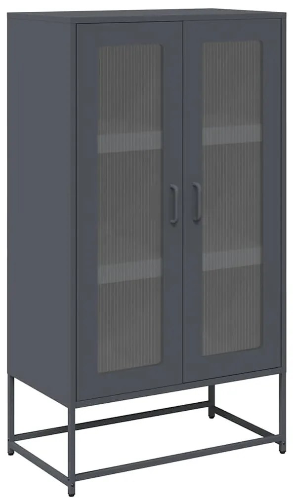 vidaXL Highboard Ανθρακί 68x39x123 cm Χάλυβας