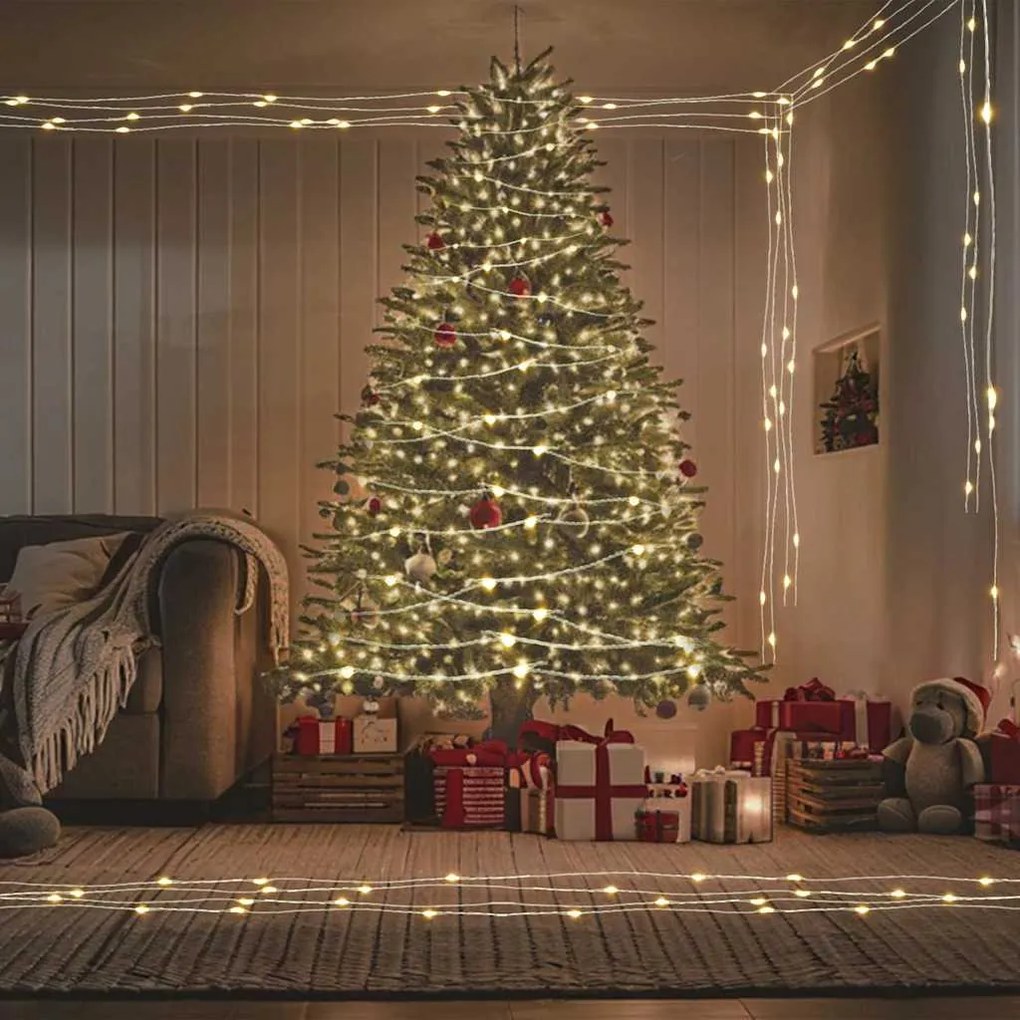 vidaXL Φωτάκια με 300 LED Θερμό Λευκό 30 μ.