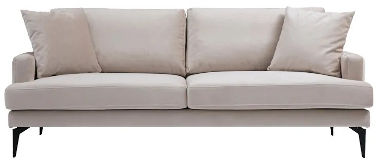 ΚΑΝΑΠΕΣ 2ΘΕΣΙΟΣ FORTUNE PAKOWORLD ΒΕΛΟΥΔΟ ΜΠΕΖ-ΜΑΥΡΟ 175X90X88ΕΚ