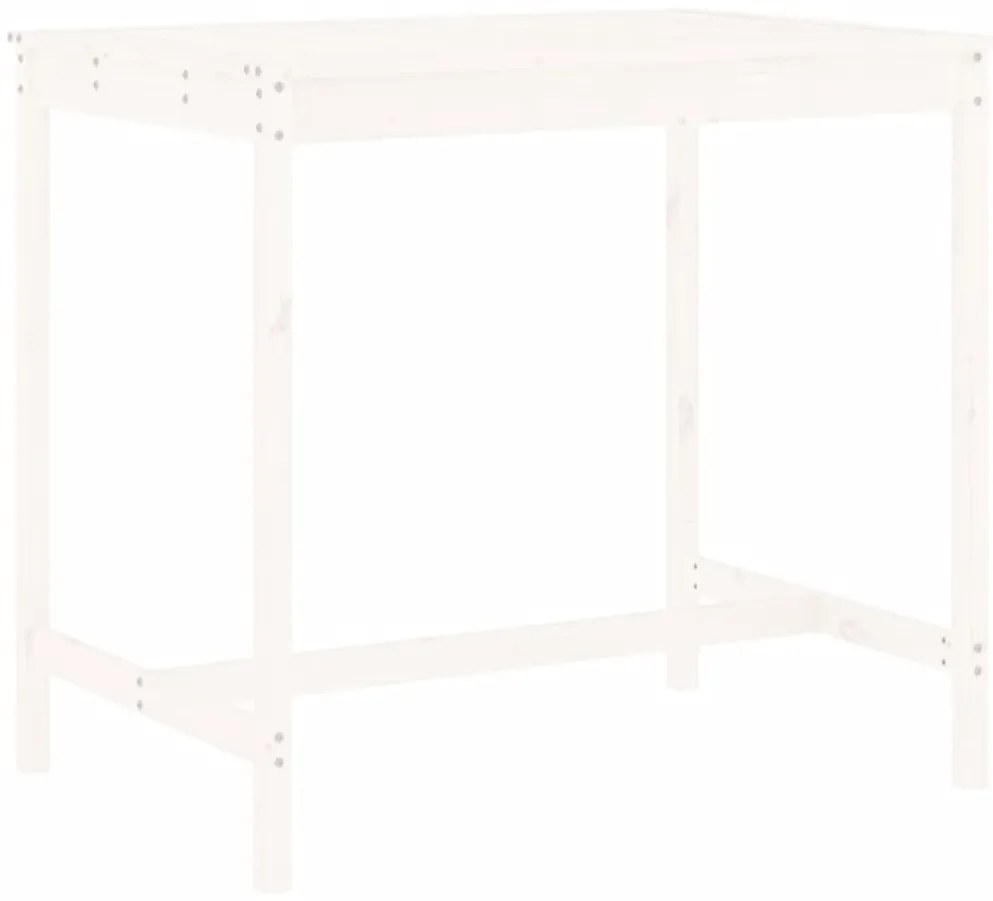 vidaXL Σετ Επίπλων Μπαρ Κήπου 5 Τεμαχίων Λευκά από Μασίφ Ξύλο Πεύκου