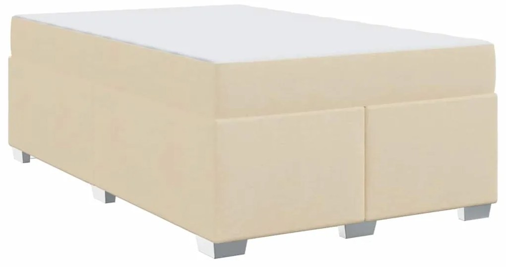 vidaXL Σκελετός Κρεβατιού Κρεμ 120 x 190 cm ύφασμα