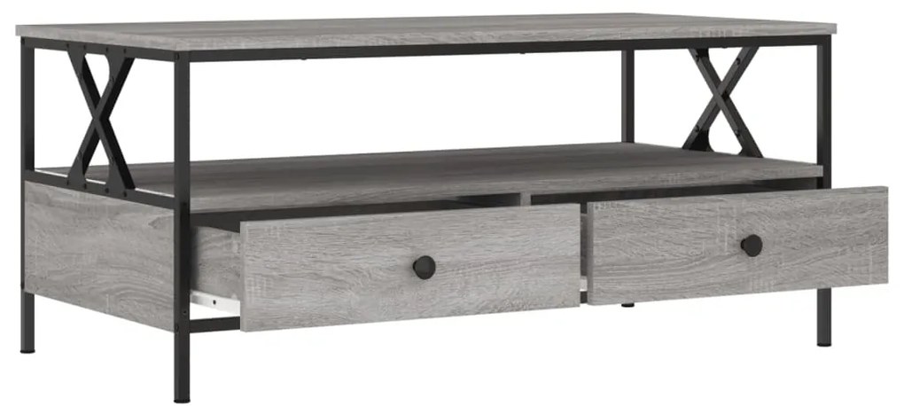 vidaXL Τραπεζάκι Σαλονιού Γκρι Sonoma 100 x 51 x 45 εκ. Επεξεργ. Ξύλο