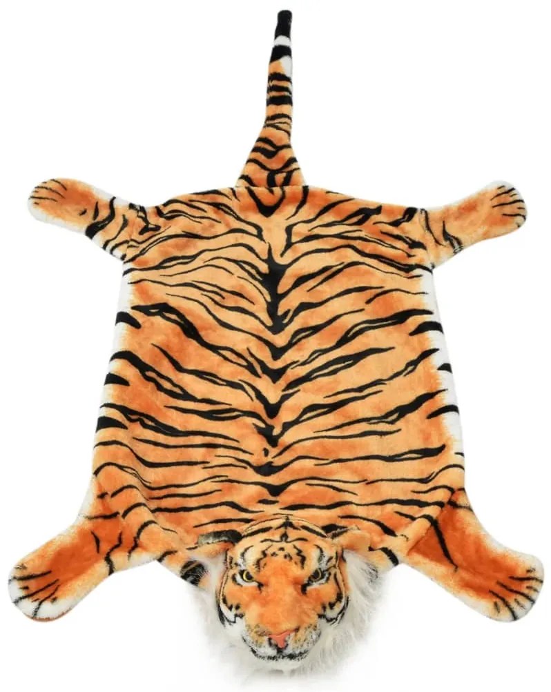 vidaXL Χαλί Τίγρης Καφέ 144 εκ. Βελουτέ