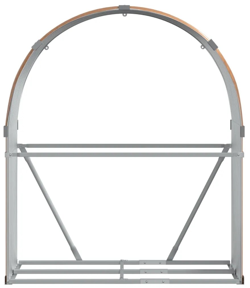 vidaXL Ξυλοθήκη Ξύλινη Όψη 120 x 45 x 140 εκ. από Γαλβανισμένο Ατσάλι