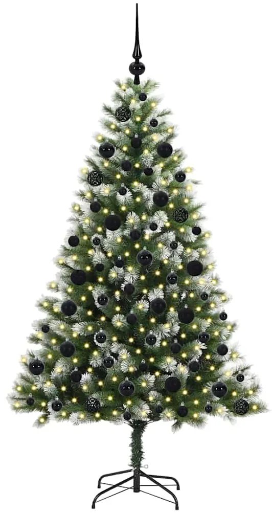 vidaXL Τεχνητό Δέντρο Χριστουγέννων με μέρη που αναδιπλώνονται και χιονάκι