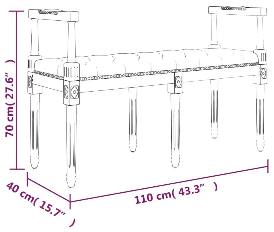 Πάγκος 110 x 40 x 70 εκ. Λινός - Μπεζ