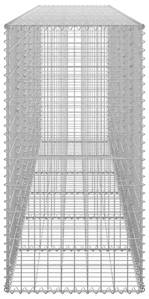 vidaXL Συρματοκιβώτιο Τοίχος 300x50x100 εκ. Γαλβαν.Χάλυβας + Καλύμματα