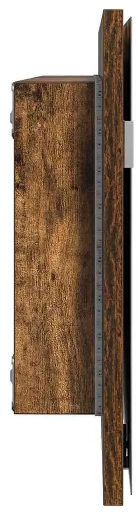 vidaXL Καθρέφτης Μπάνιου Καφέ 80 x 8.5 x 37 εκ Επεξεργασμένο ξύλο