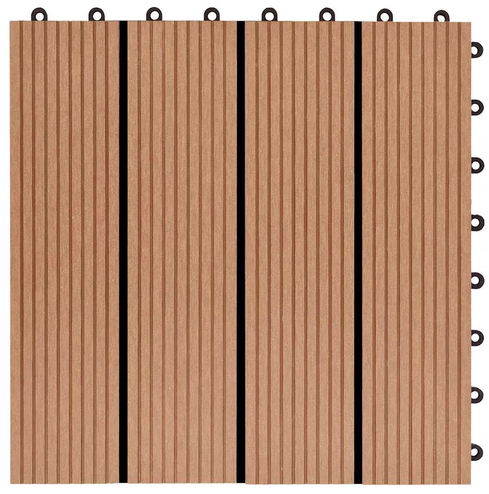 vidaXL Πλακάκια Deck 22 τεμ. Χρώμα Teak 30 x 30 εκ. 2 μ² από WPC