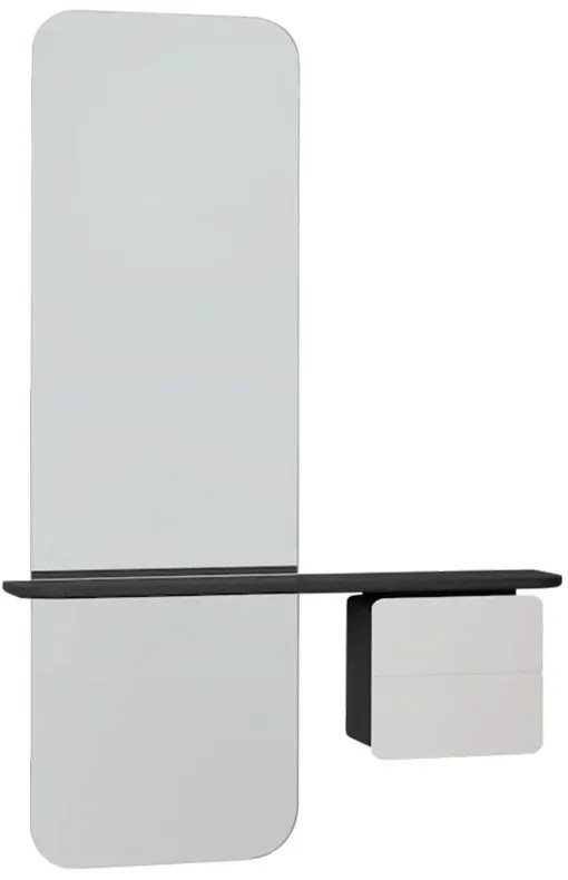 Καθρέπτης Τοίχου One More Look 5108C5620-7 78x15x118cm Black Oak Nuance Mist Umage