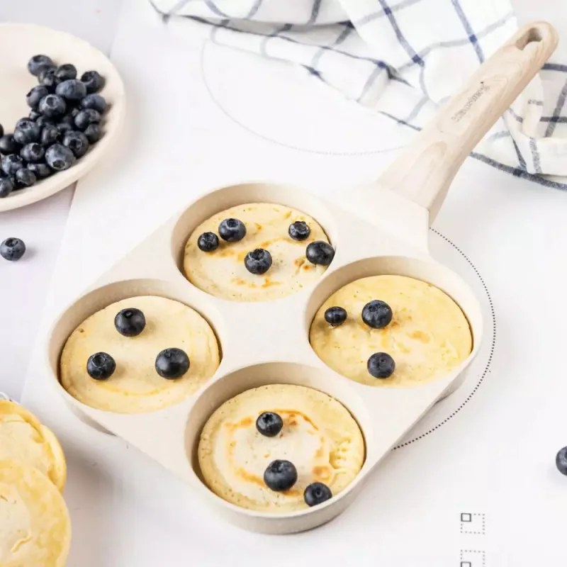 Klausberg KB 7823 τηγάνι 4 διαμερισμάτων, 18,5 cm, μαρμάρινο φινίρισμα, επαγωγικό, μπεζ