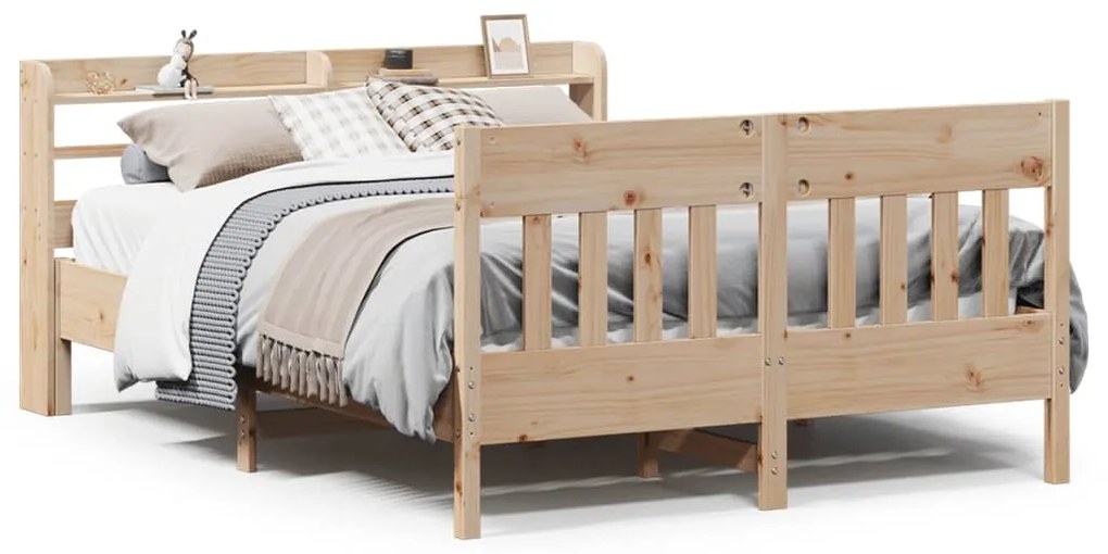 Σκελετός Κρεβατιού Χωρίς Στρώμα 150x200 εκ Μασίφ Ξύλο Πεύκου