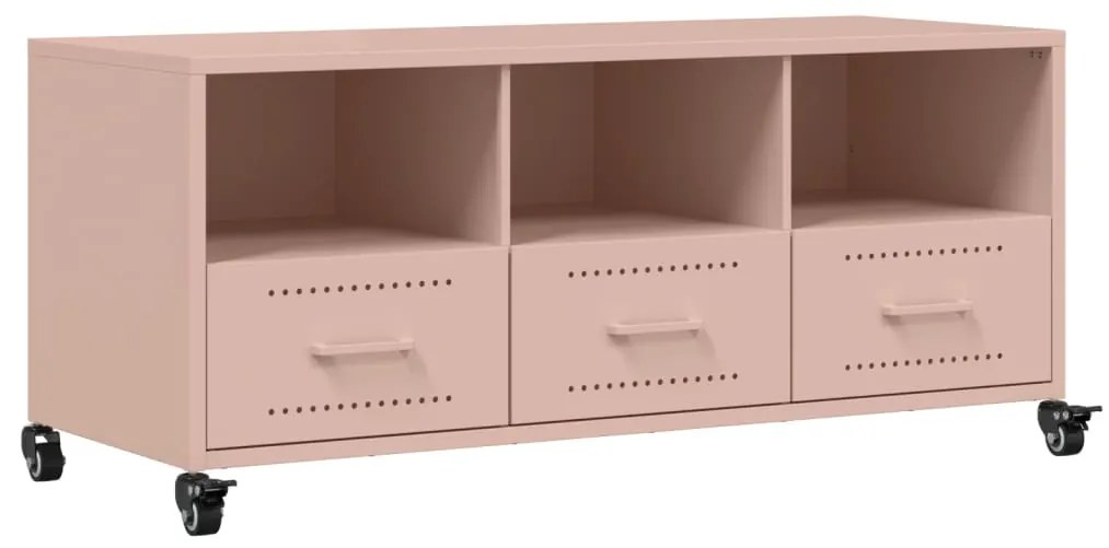 vidaXL Έπιπλο Τηλεόρασης Ροζ 100,5x39x43,5 εκ. Ατσάλι