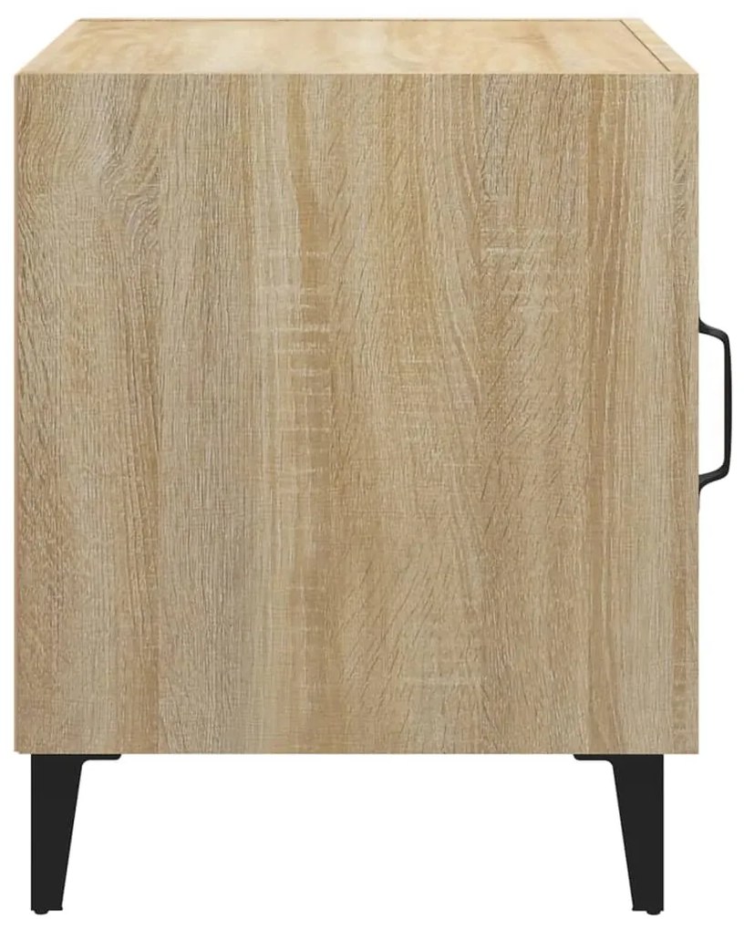 vidaXL Κομοδίνα 2 τεμ. Καπνιστή Δρυς από Επεξεργασμένο Ξύλο