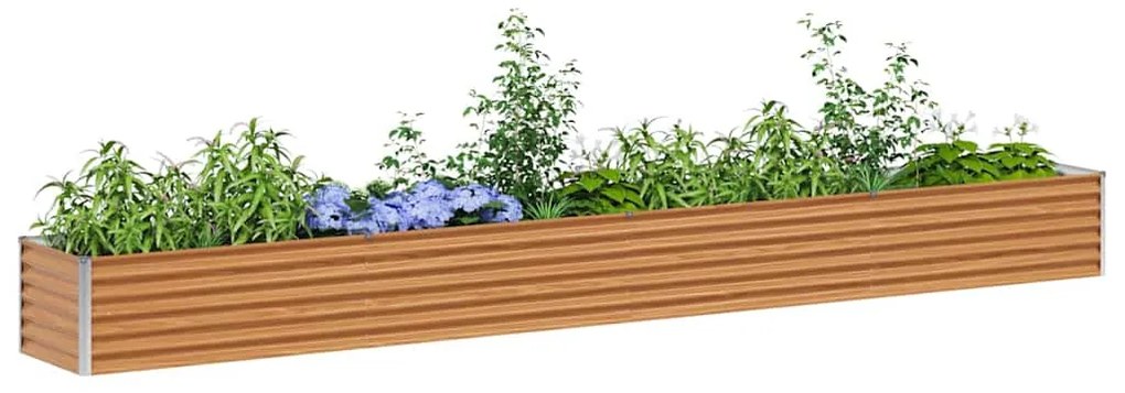 vidaXL Υπερυψωμένη Ζαρντινιέρα 390 x 50 x 36 εκ. Επικαλυμμένος Χάλυβας