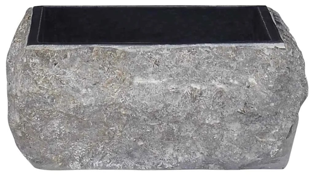 vidaXL Νιπτήρας Μαύρος 30 x 30 x 13 εκ. Μαρμάρινος