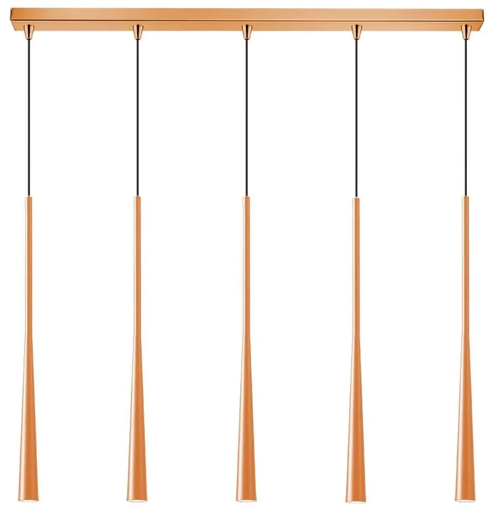 Φωτιστικό Οροφής - Ράγα 01371-12BR G9 100cm Copper Luma