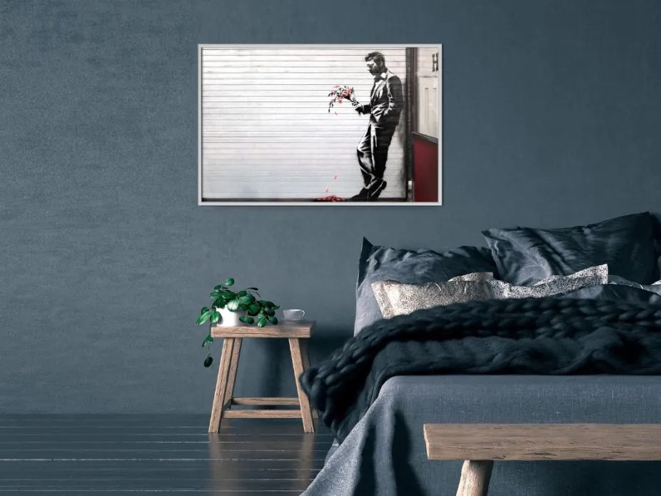 Αφίσα - Banksy: Waiting in Vain - 30x20 - Χρυσό - Χωρίς πασπαρτού