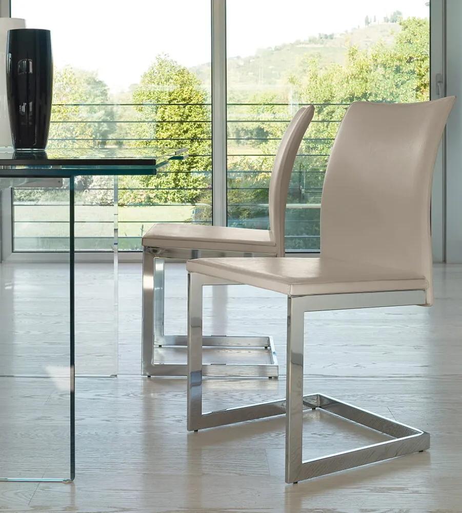 Καρέκλα chromed legs Sonia 46x47x90 - Synthetic Leather