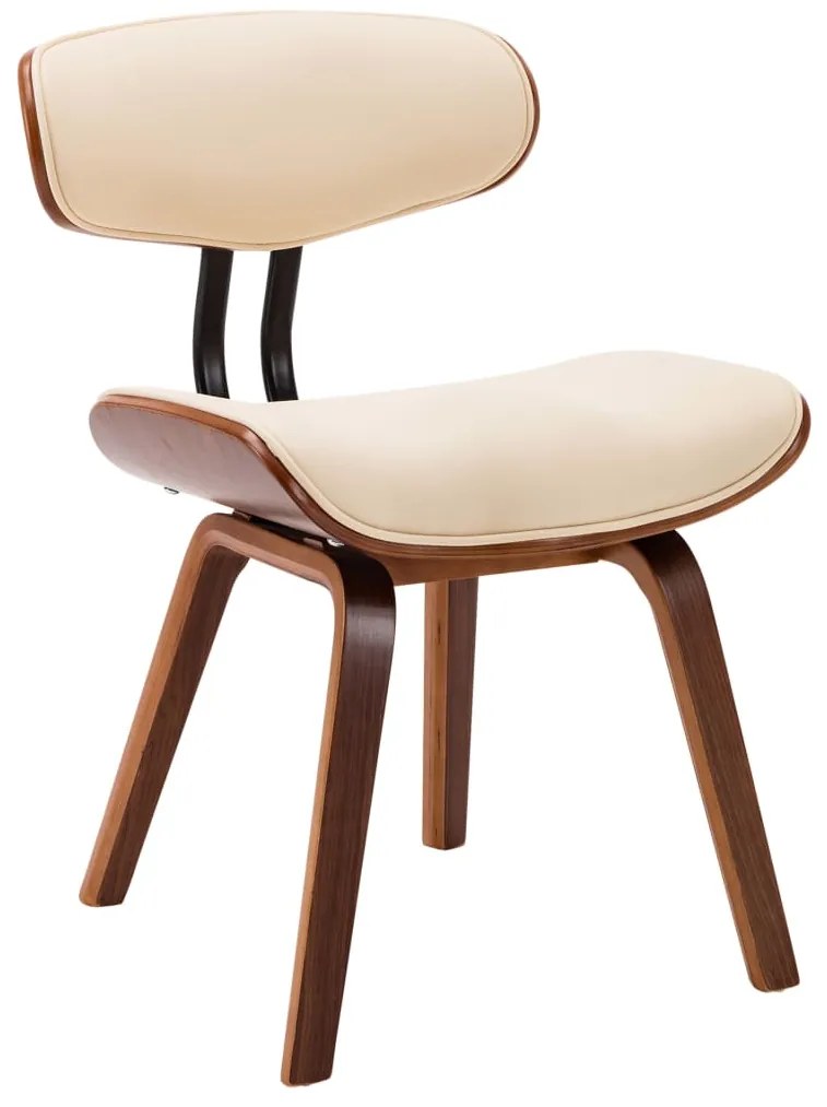 vidaXL Καρέκλες Τραπεζαρίας 6 τεμ. Κρεμ Λυγισμένο Ξύλο/Συνθετικό Δέρμα