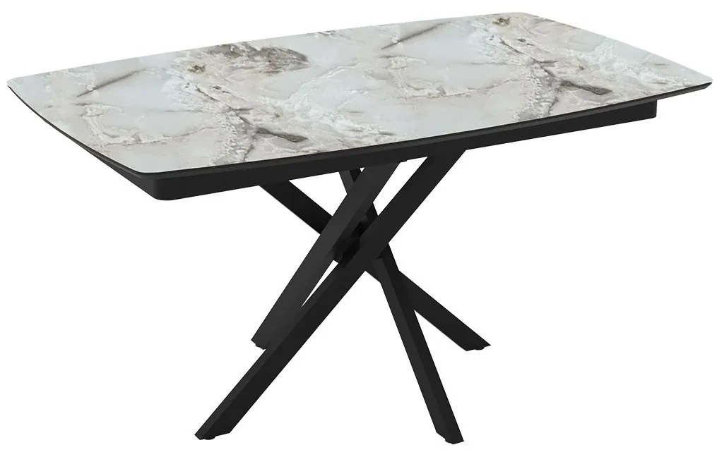 Τραπέζι Δείπνου FILIS Επεκτεινόμενο 145(+40)x90x76εκ. Μπέζ Μάρμαρο