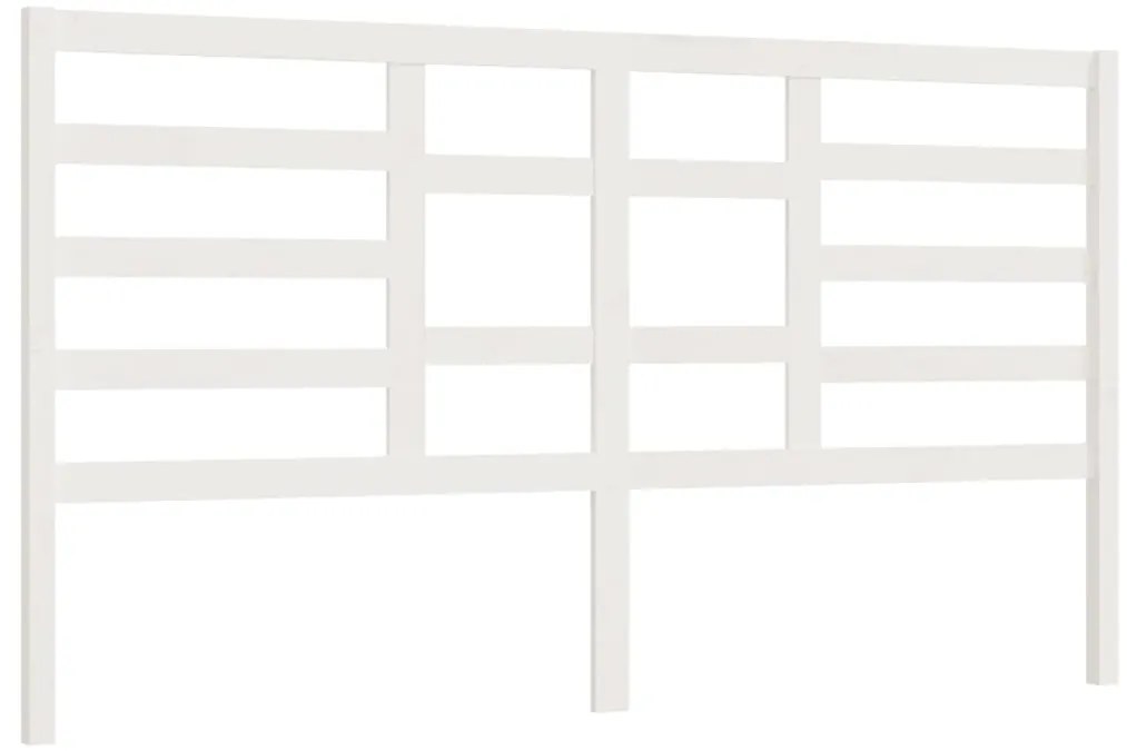 vidaXL Κεφαλάρι Κρεβατιού Λευκό 166 x 4 x 104 εκ. Μασίφ Ξύλο Πεύκου