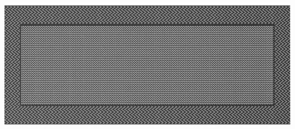 vidaXL Χαλί εξωτερικού χώρου Μαύρο και γκρι 250 x 600 cm PP