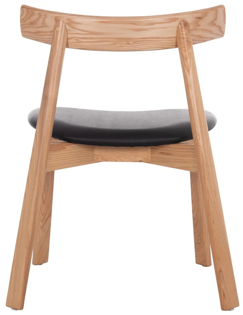 Καρέκλα Τραπεζαρίας SEKAN Rubberwood - Μαύρο PU 60x54x72Υ εκ. 2αδα 60x54x72 εκ.