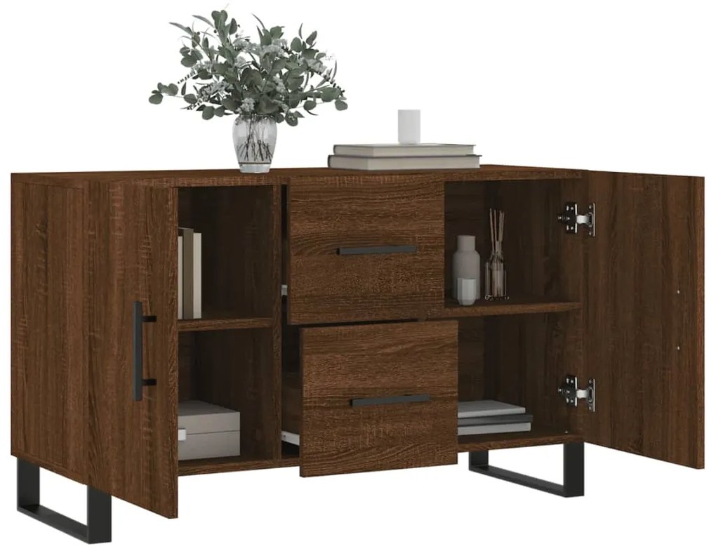 vidaXL Μπουφές Καφέ Δρυς 100 x 36 x 60 εκ. Επεξεργασμένο Ξύλο