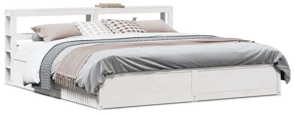 vidaXL Πλαίσιο Κρεβατιού με Κεφαλάρι 180x200 εκ. από Μασίφ Ξύλο Πεύκου