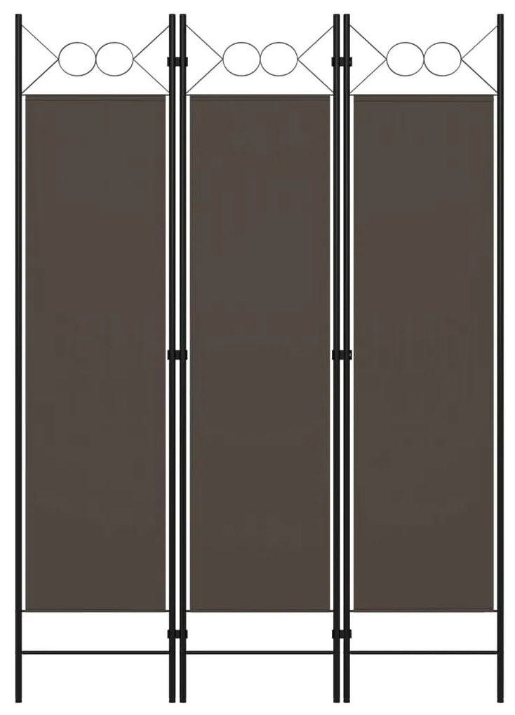 Διαχωριστικό Δωματίου με 3 Πάνελ Ανθρακί 120 x 180 εκ. - Ανθρακί