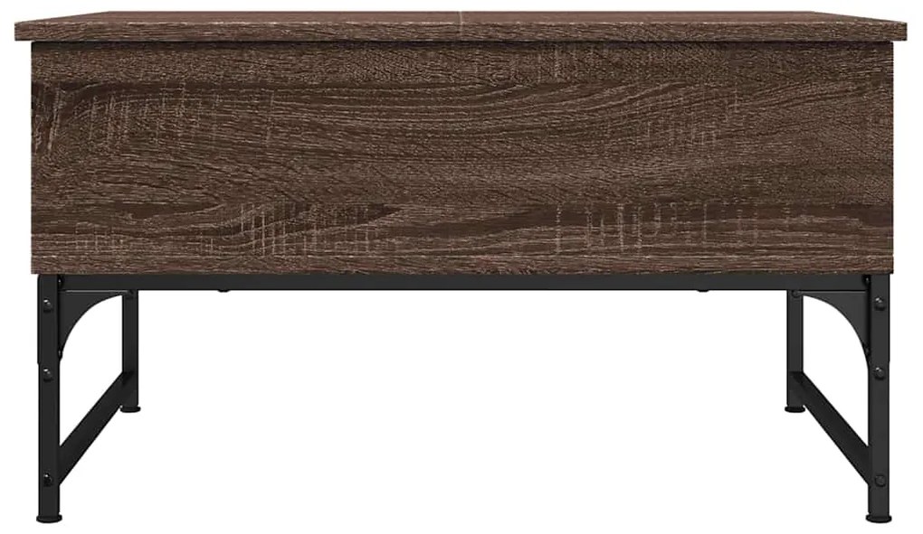 vidaXL Τραπεζάκι Σαλονιού Καφέ Δρυς 70x50x40 εκ. Επεξ. Ξύλο/Μέταλλο