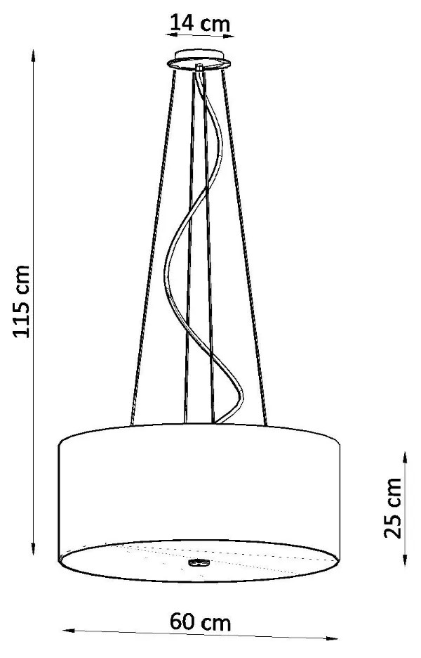 Sollux Κρεμαστό φωτιστικό Otto 5,μαύρο,5xE27/60w