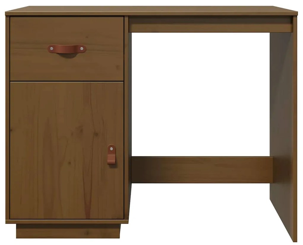 vidaXL Γραφείο Καφέ Μελί 95 x 50 x 75 εκ. από Μασίφ Ξύλο Πεύκου