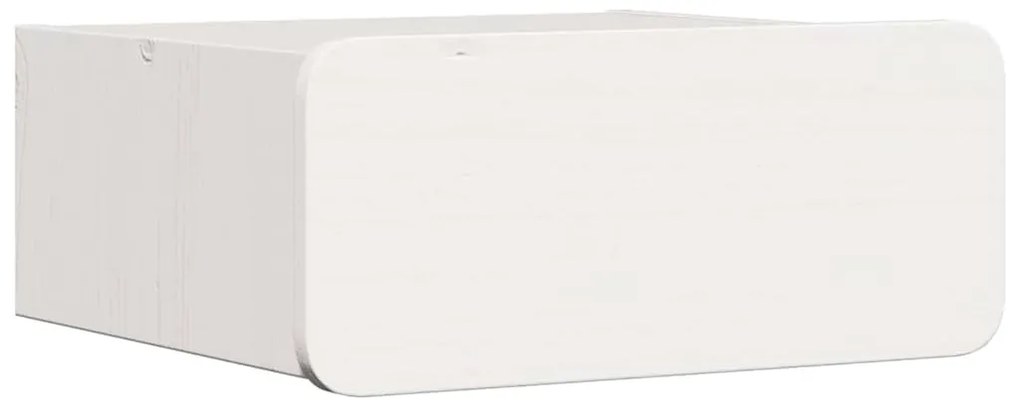 vidaXL Κομοδίνο με συρτάρι Λευκό 39 x 34 x 16.5 εκ. Μασίφ ξύλο πεύκου