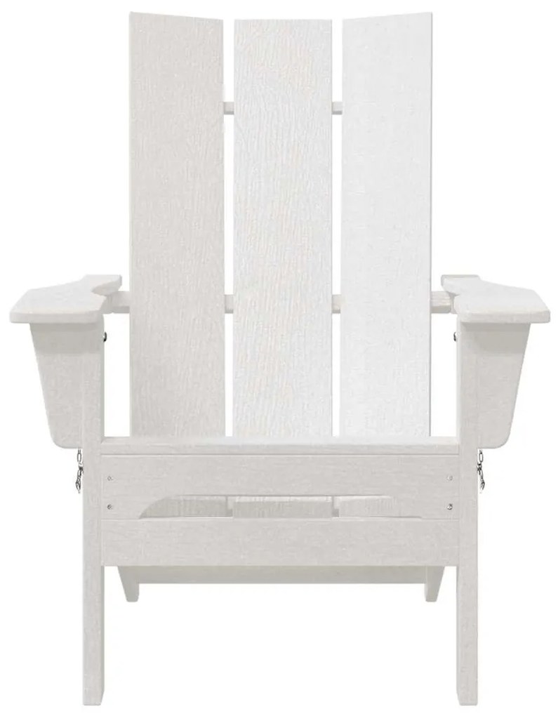 vidaXL Αναδιπλούμενη καρέκλα Adirondack Λευκή 74.5x80.5x90 εκ HDPE